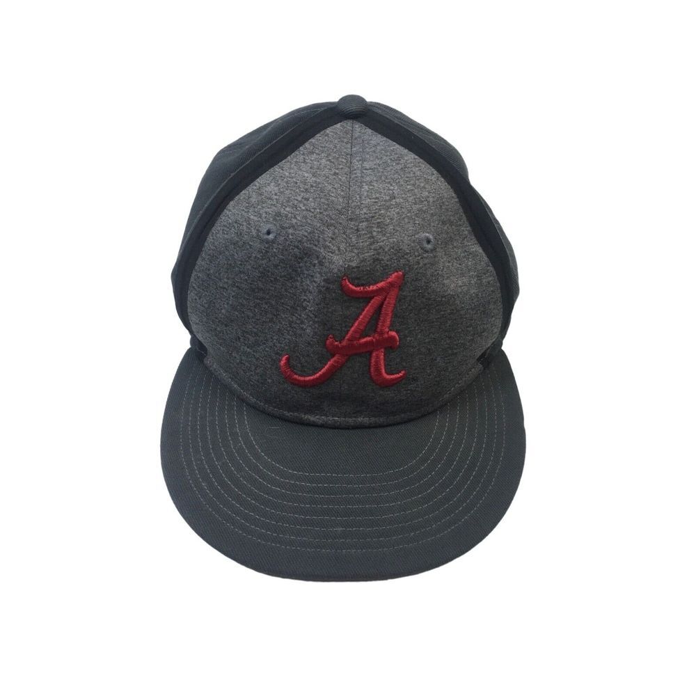Alabama Crimson Tide Nike Dri-Fit Adjustable Baseball Cap Grey & Black With Red‎